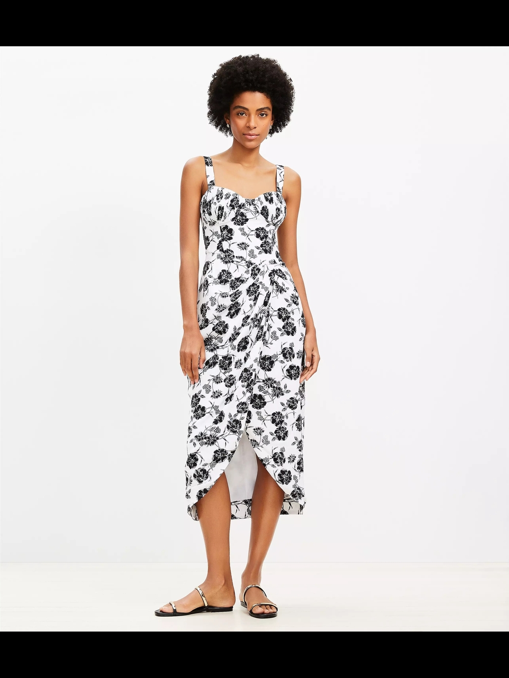 Loft Garden Pleated Bustier Dress